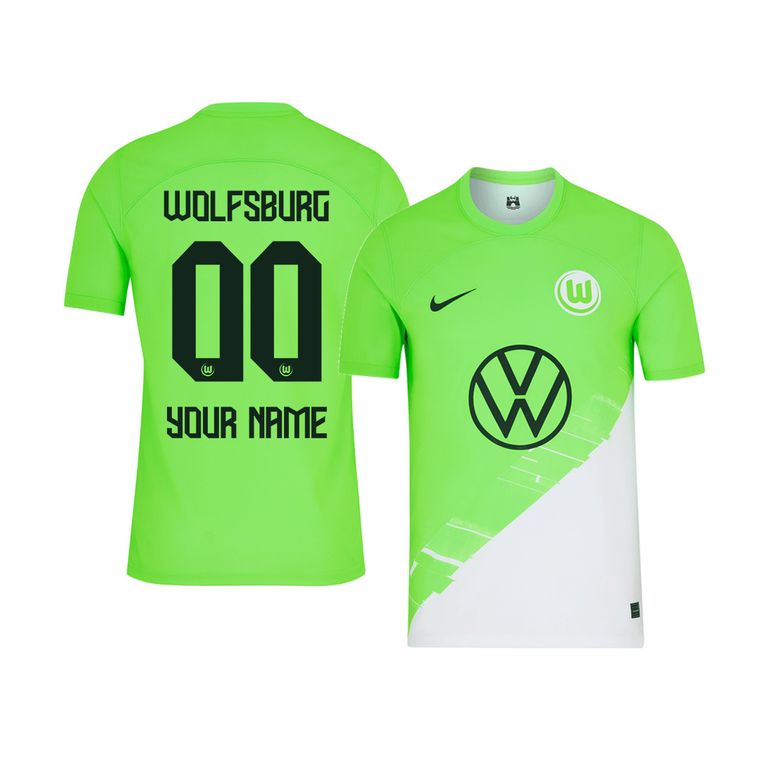 VfL Wolfsburg 2023-24 Home Custom YOUTH Jersey – Green
