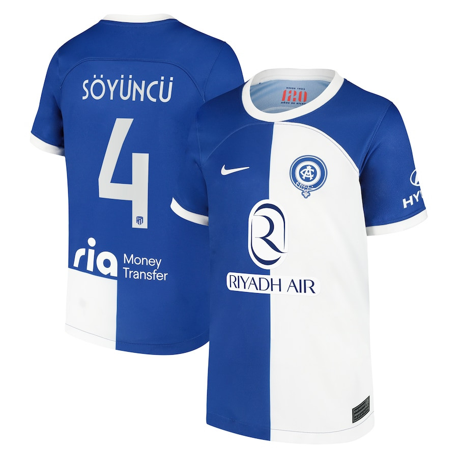 aglar Sync 4 Atletico de Madrid 2023/24 Away Metropolitano Stadium YOUTH Jersey – Royal