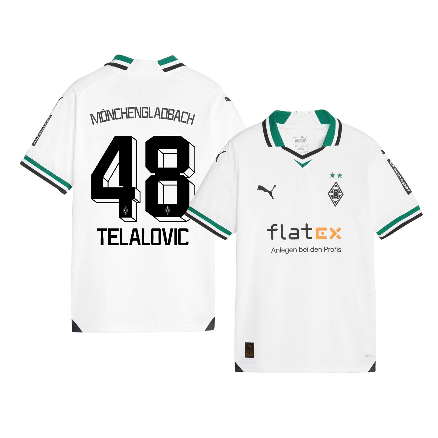 Semir Telalovic 48 Borussia Mnchengladbach 2023-24 Home YOUTH Jersey – White