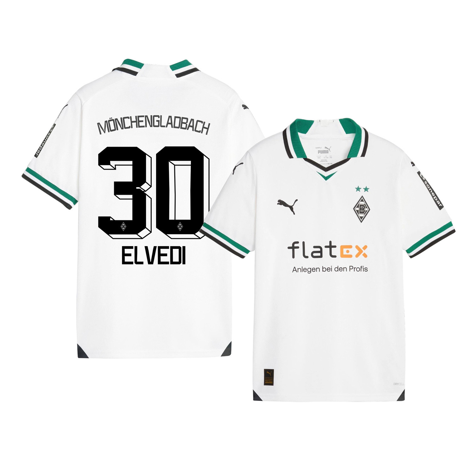 Nico Elvedi 30 Borussia Mnchengladbach 2023-24 Home YOUTH Jersey – White