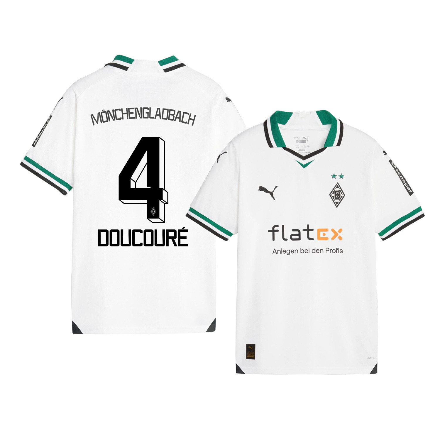 Mamadou Doucour 4 Borussia Mnchengladbach 2023-24 Home YOUTH Jersey – White