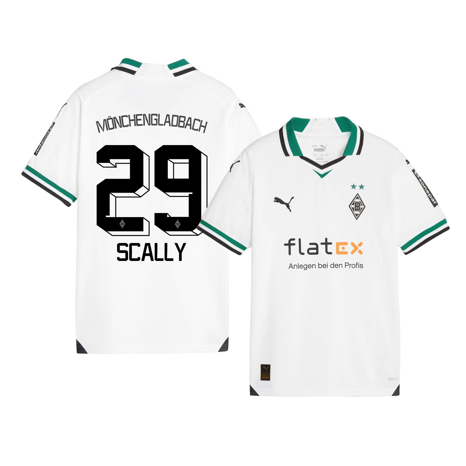 Joe Scally 29 Borussia Mnchengladbach 2023-24 Home YOUTH Jersey – White