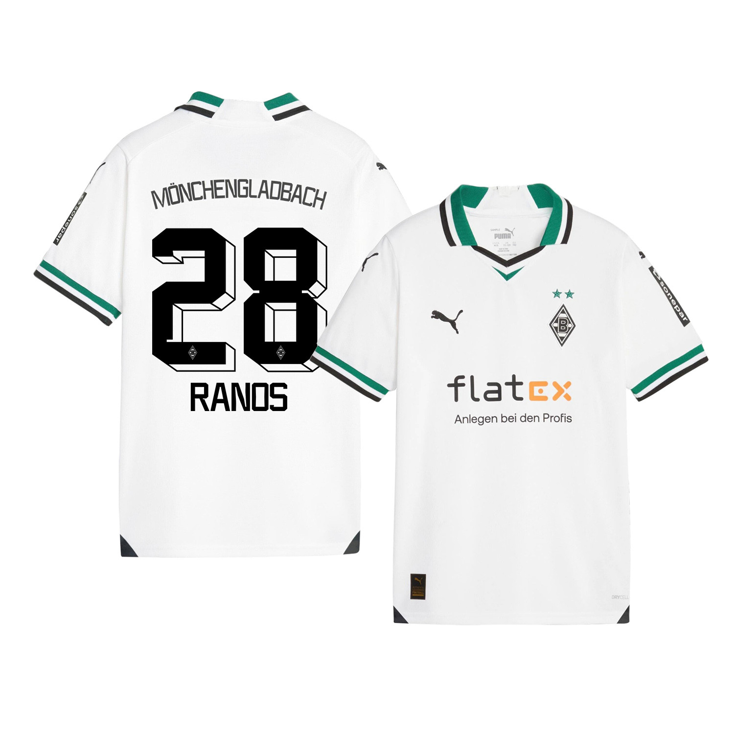 Grant-Leon Ranos 28 Borussia Mnchengladbach 2023-24 Home YOUTH Jersey – White