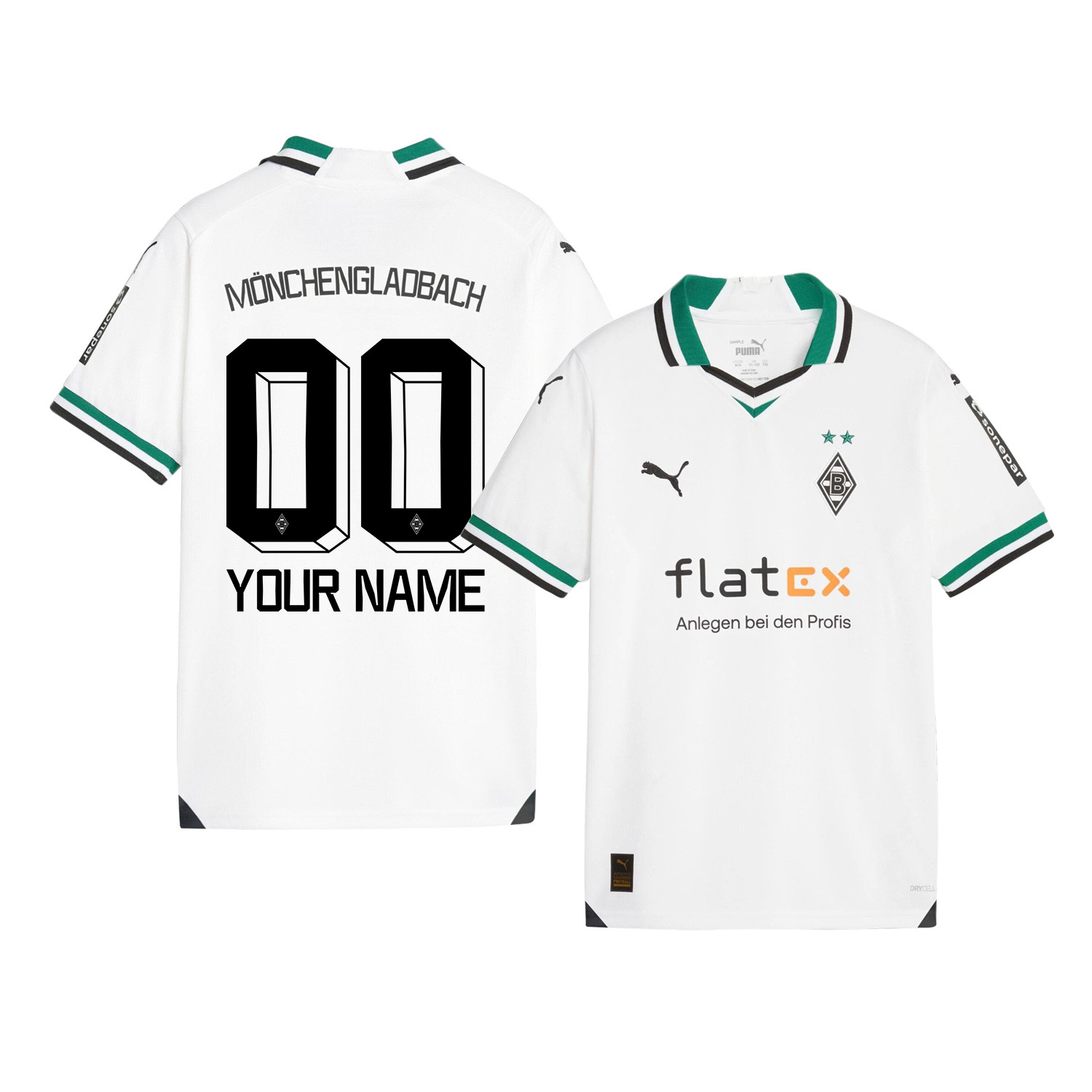 Borussia Mnchengladbach 2023-24 Away Custom YOUTH Jersey – White
