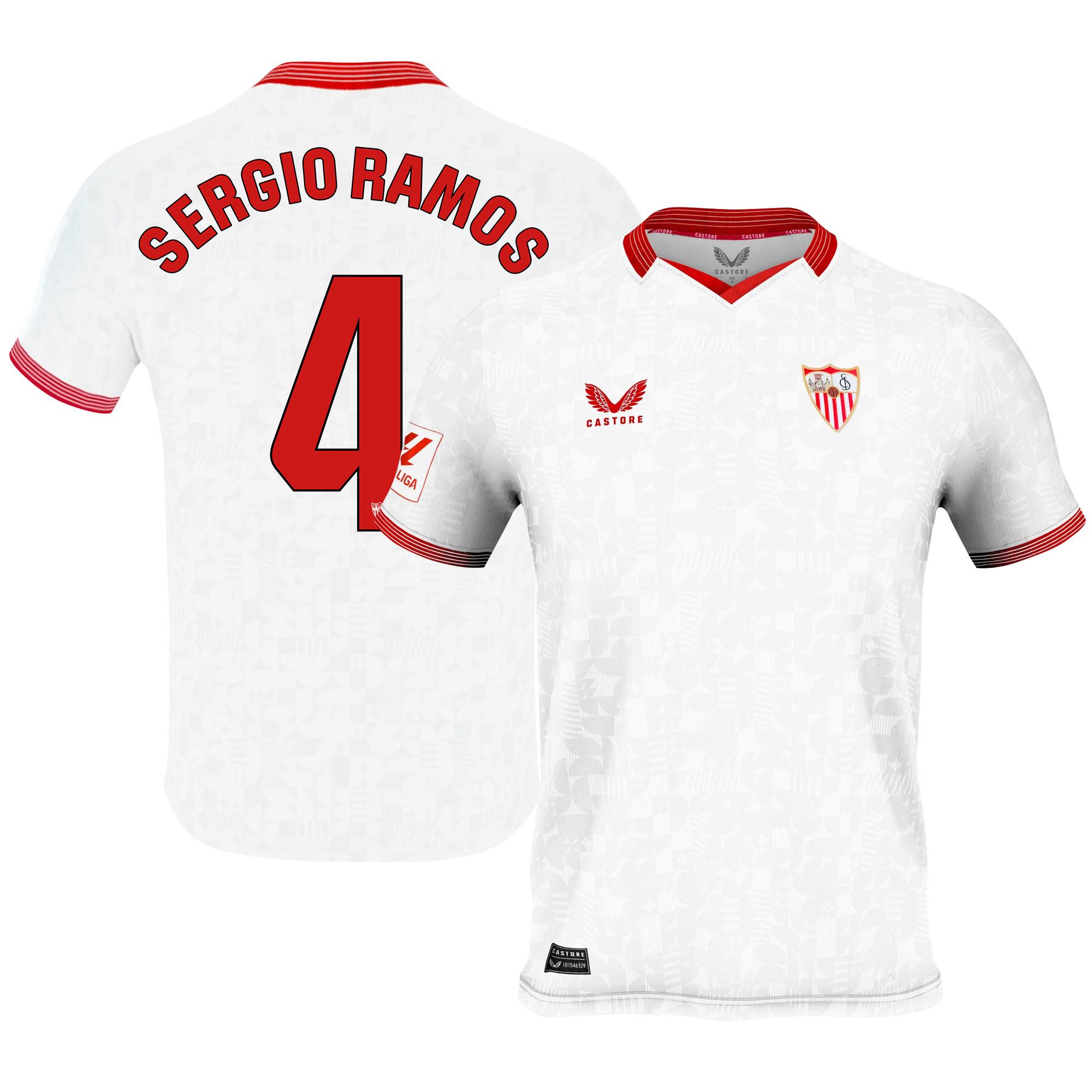 Sergio Ramos 4 Sevilla 2023-24 Home Jersey – Men White