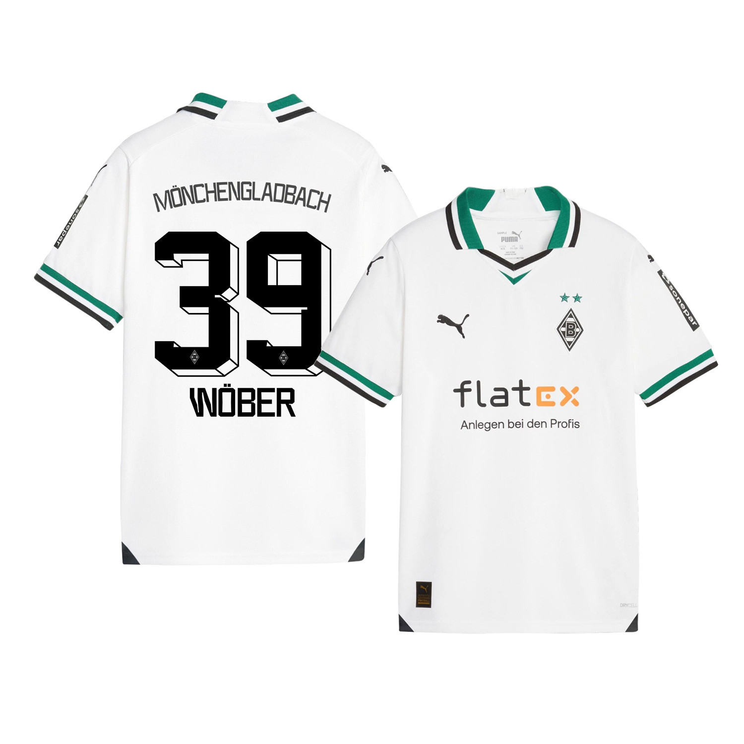 Maximilian Wber 39 Borussia Mnchengladbach 2023-24 Home YOUTH Jersey – White