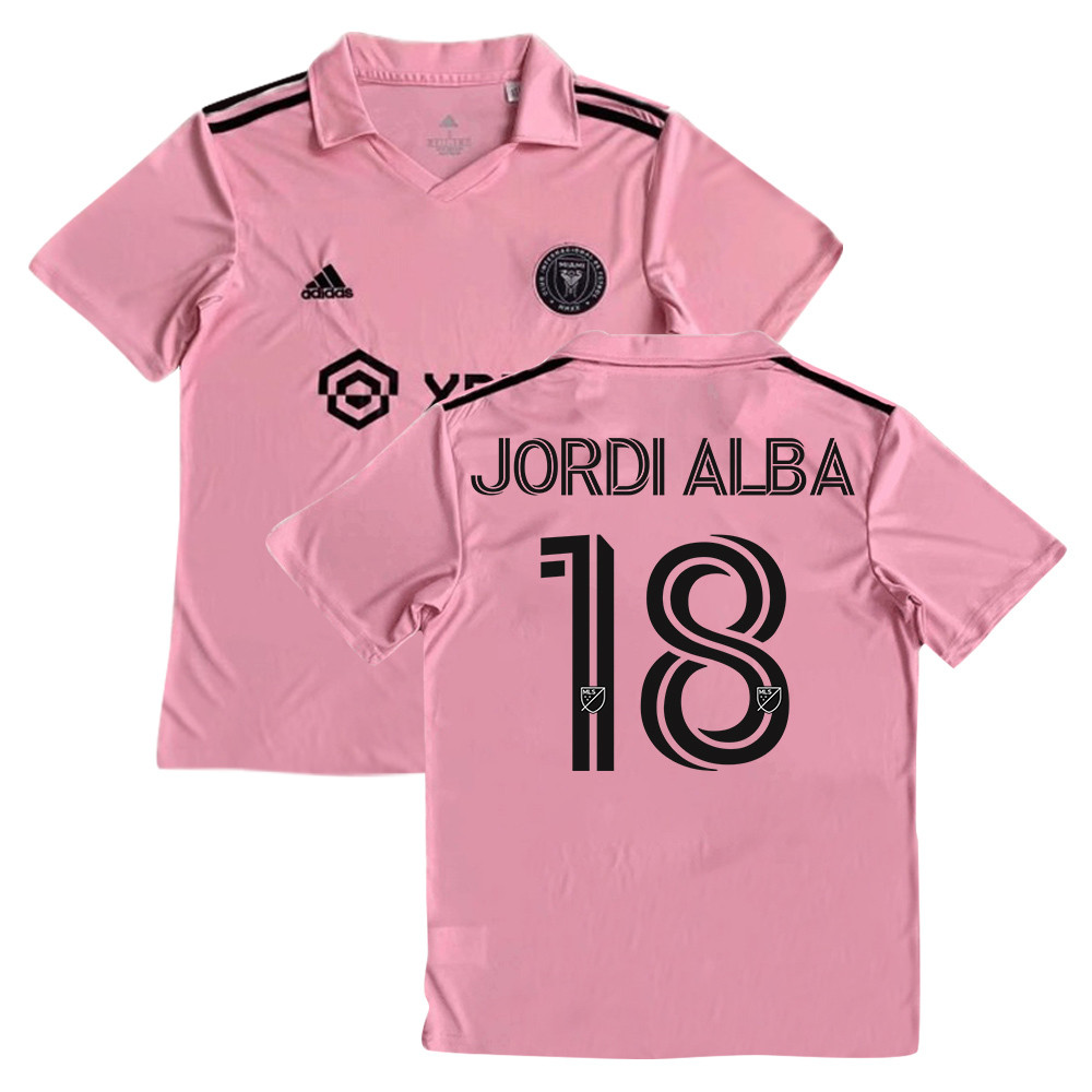 Jordi Alba 18 Inter Miami FC 2023 Home Youth Jersey – Pink
