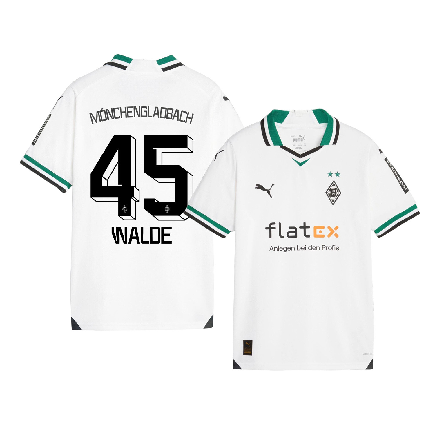 Simon Walde 45 Borussia Mnchengladbach 2023-24 Home YOUTH Jersey – White