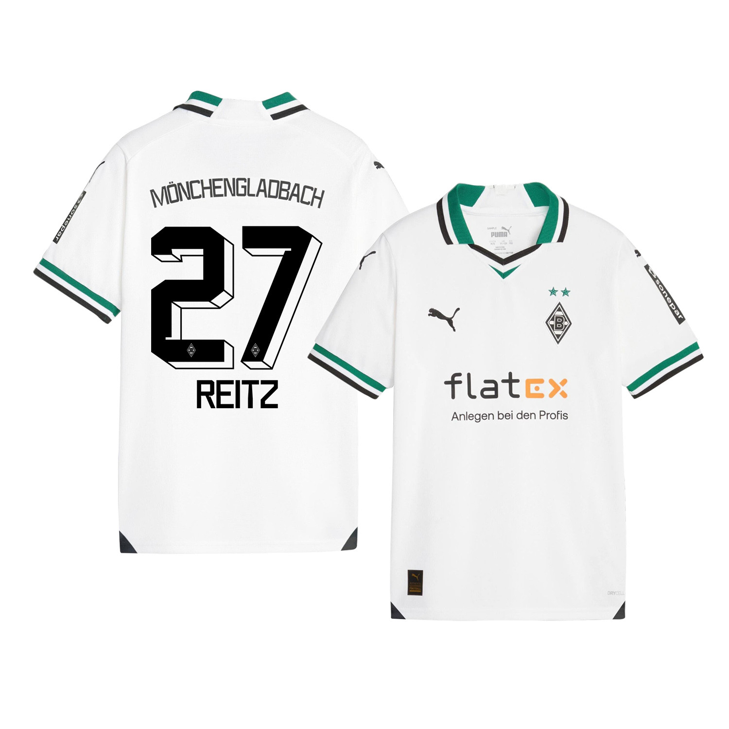 Rocco Reitz 27 Borussia Mnchengladbach 2023-24 Home YOUTH Jersey – White