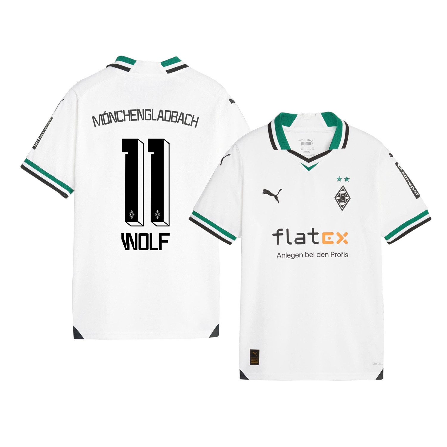 Hannes Wolf 11 Borussia Mnchengladbach 2023-24 Home YOUTH Jersey – White