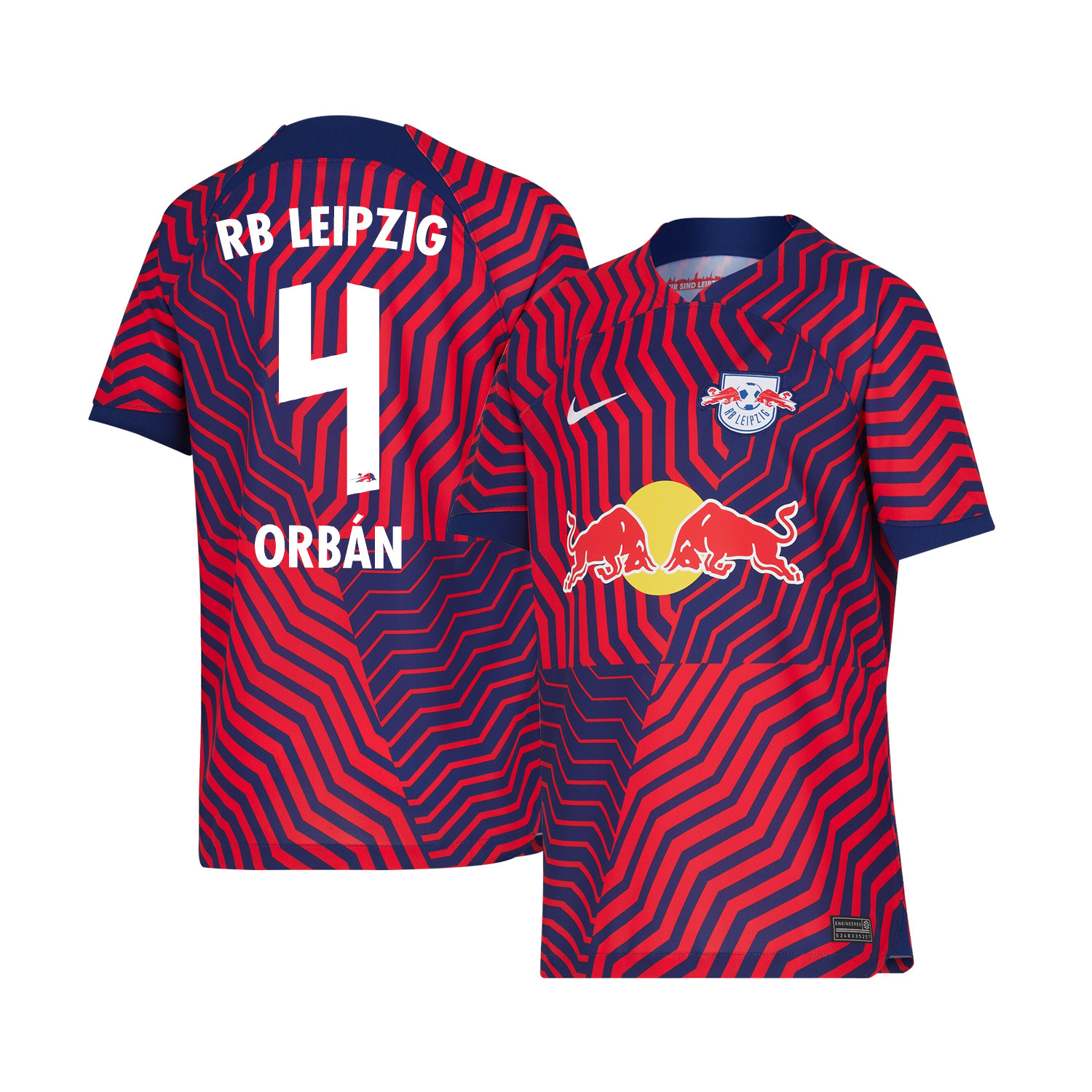 Willi Orbn 4 RB Leipzig 2023-24 Away YOUTH Jersey – Red Blue