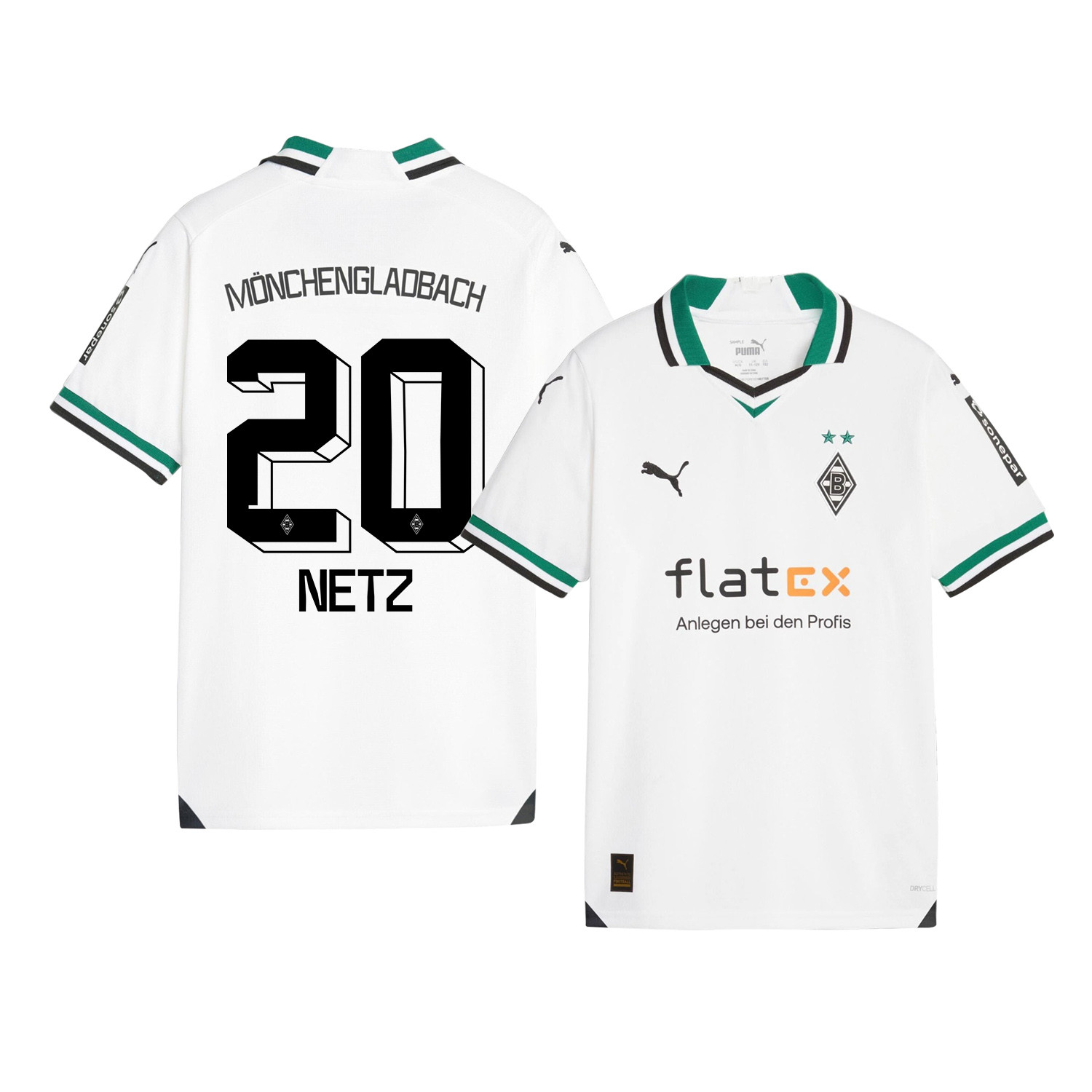 Luca Netz 20 Borussia Mnchengladbach 2023-24 Home YOUTH Jersey – White