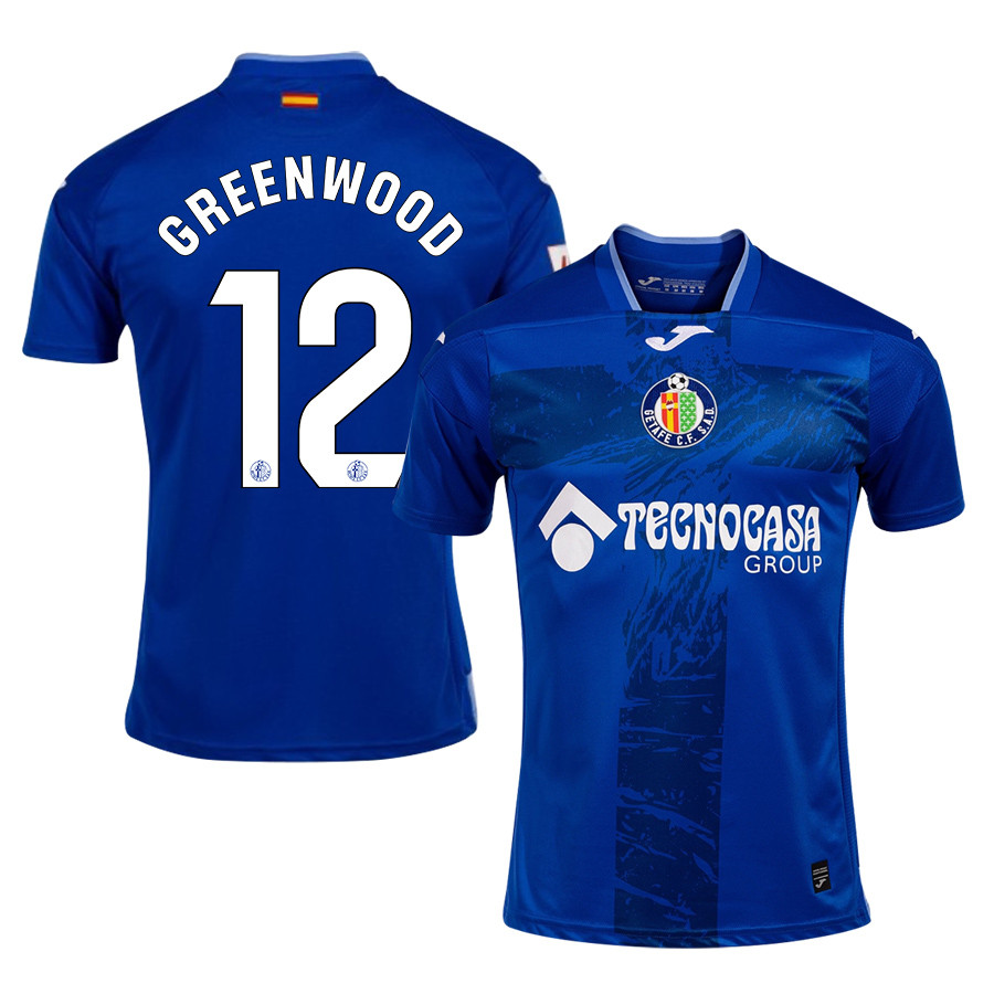 Mason Greenwood 12 Getafe CF 2023-24 Home Jersey – Men Blue