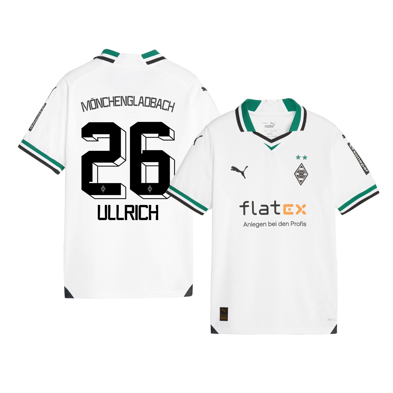 Lukas Ullrich 26 Borussia Mnchengladbach 2023-24 Home YOUTH Jersey – White