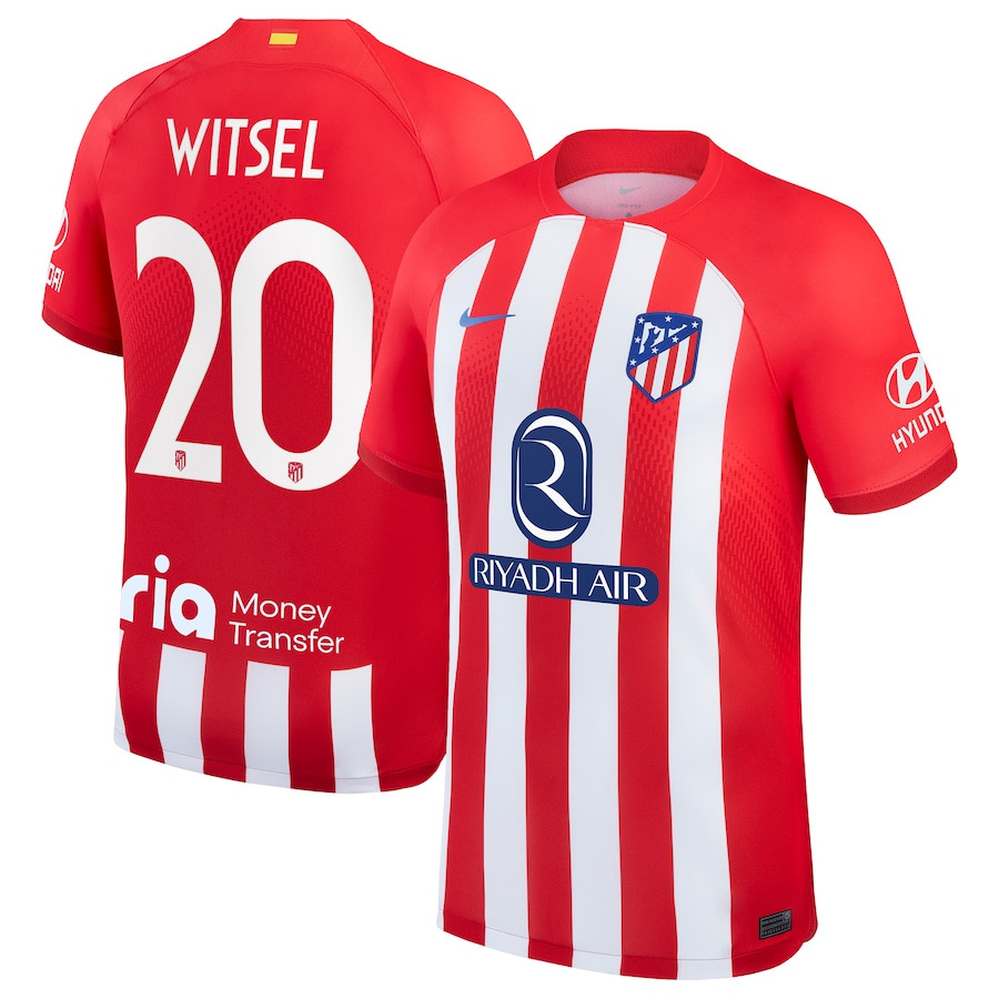 Axel Witsel 20 Atletico de Madrid 2023/24 Home Metropolitano Stadium Men Jersey – Red