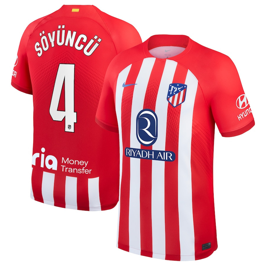 aglar Sync 4 Atletico de Madrid 2023/24 Home Stadium Men Jersey – Red