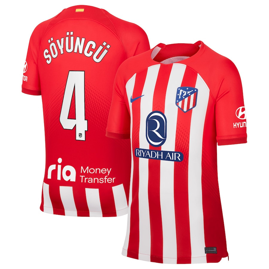 aglar Sync 4 Atletico de Madrid 2023/24 Home Stadium YOUTH Jersey – Red