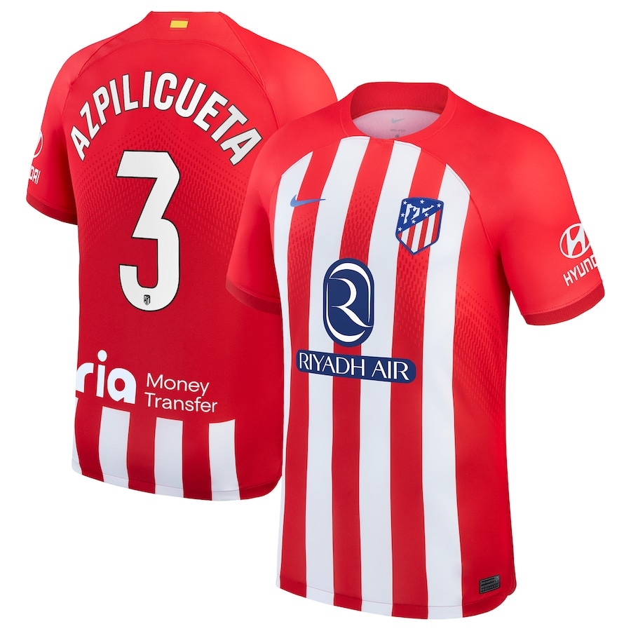 Csar Azpilicueta 3 Atletico de Madrid 2023/24 Home Stadium Men Jersey – Red