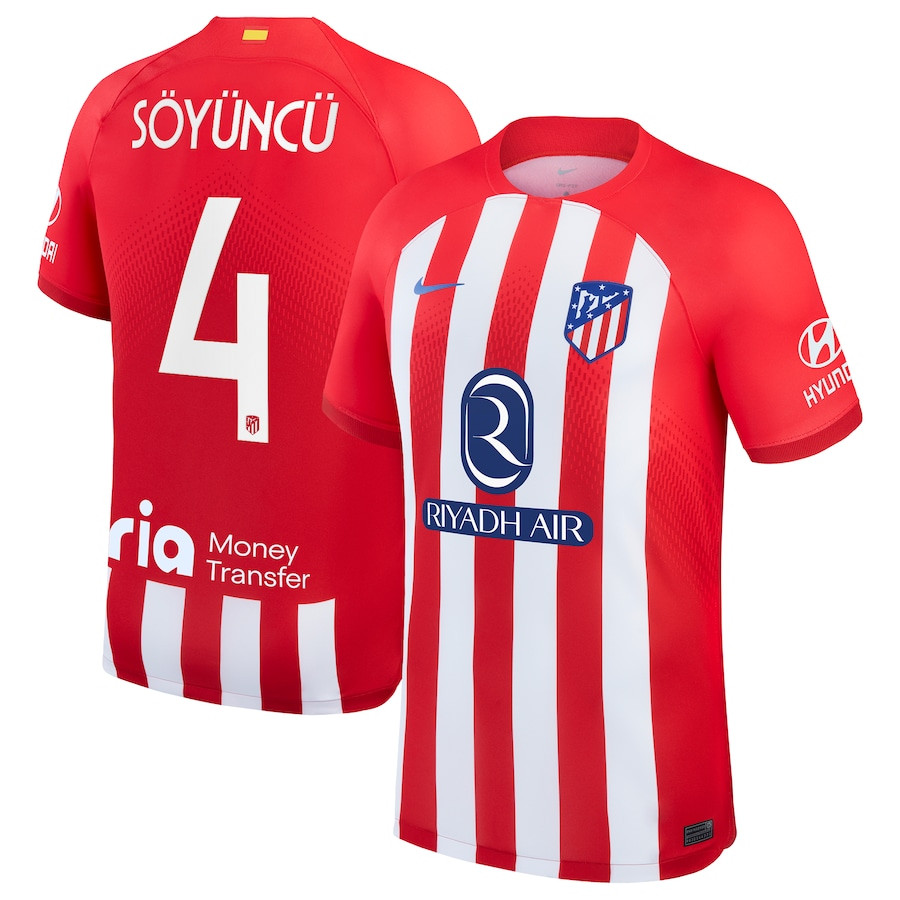 aglar Sync 4 Atletico de Madrid 2023/24 Home Metropolitano Stadium Men Jersey – Red