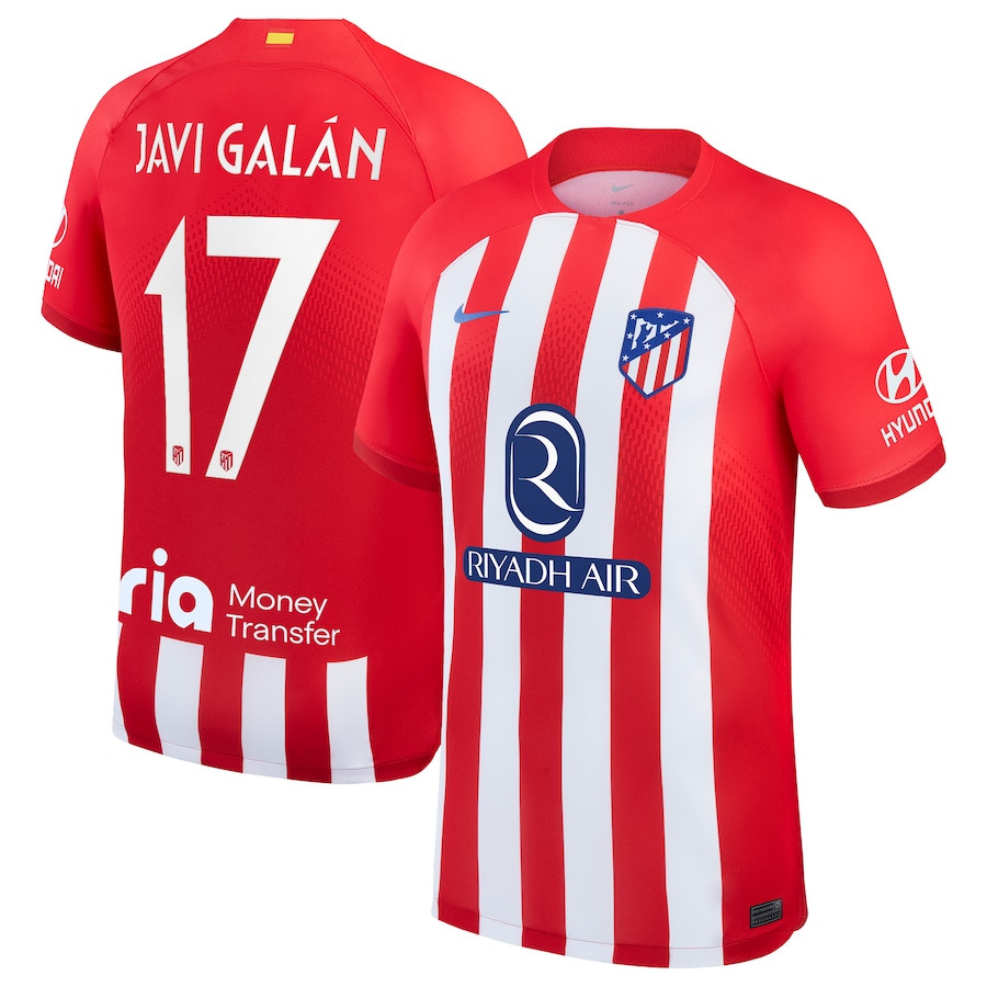 Javi Galn 17 Atletico de Madrid 2023/24 Home Metropolitano Stadium Men Jersey – Red