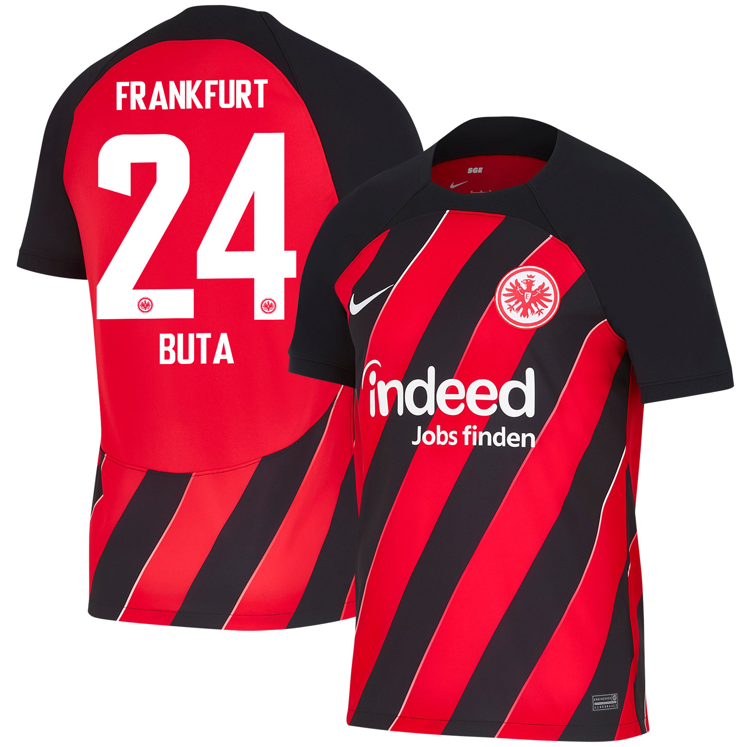 Aurlio Buta 24 Eintracht Frankfurt 2023-24 Home Men Jersey – Red