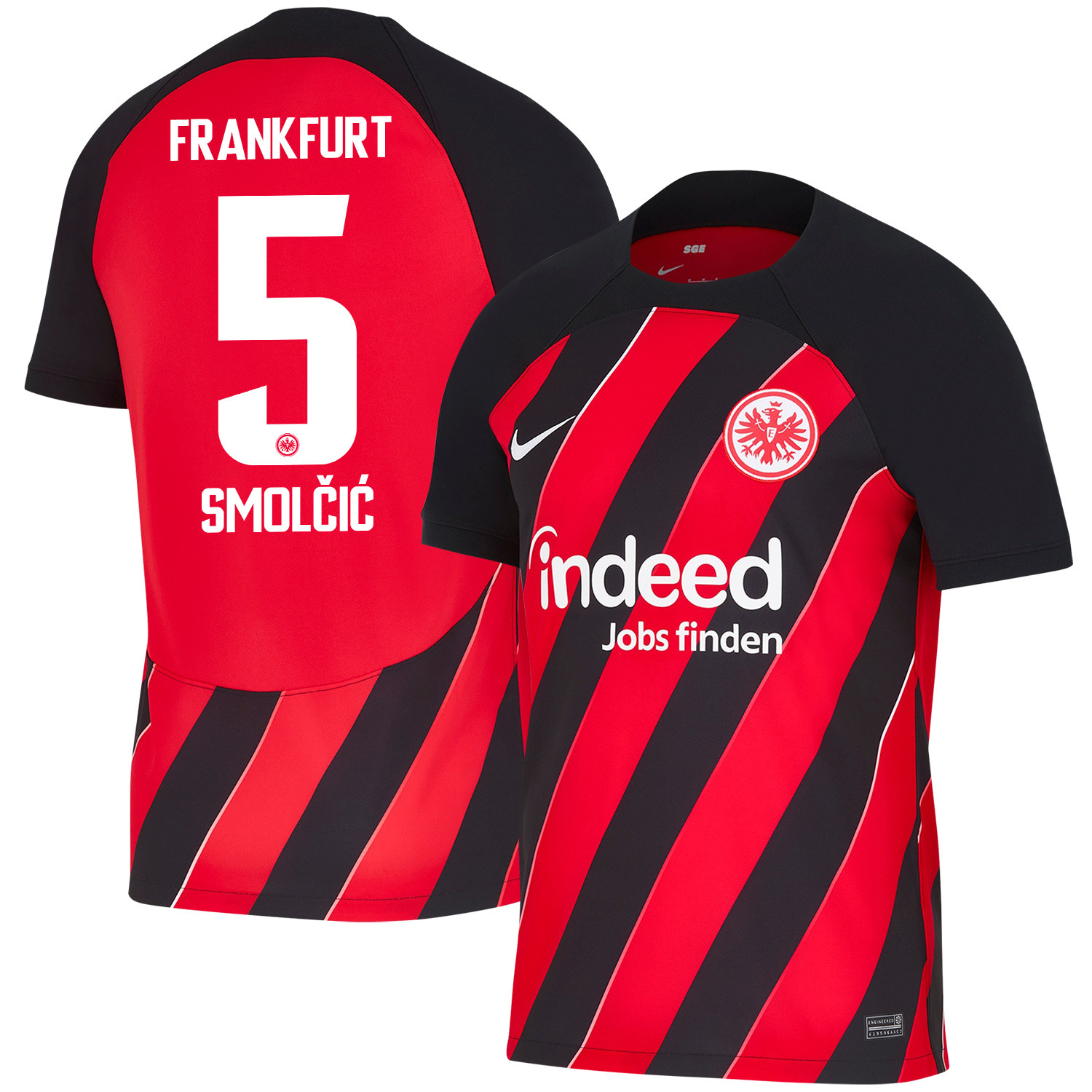 Hrvoje Smolcic 5 Eintracht Frankfurt 2023-24 Home Men Jersey – Red