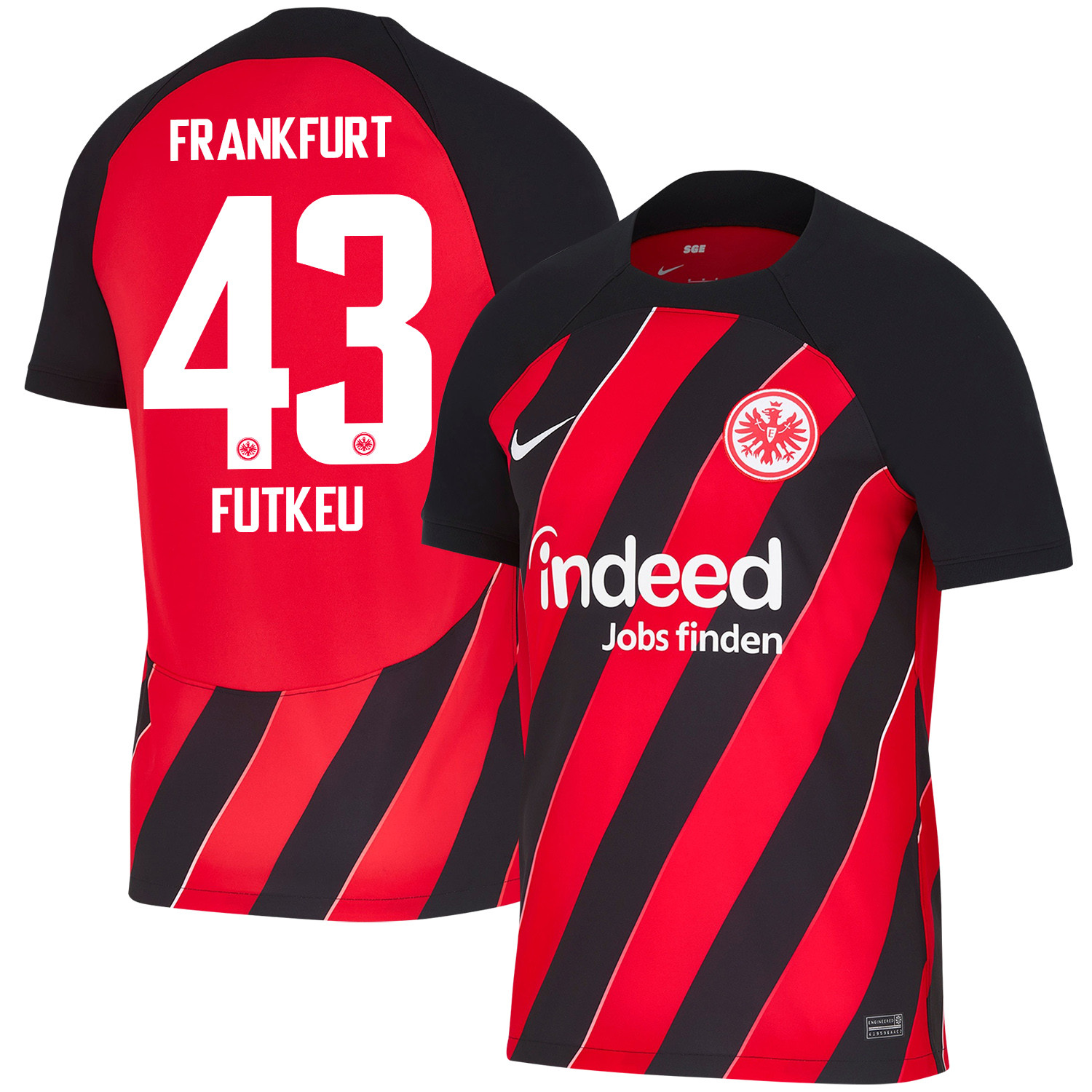 Noel Futkeu 43 Eintracht Frankfurt 2023-24 Home Men Jersey – Red