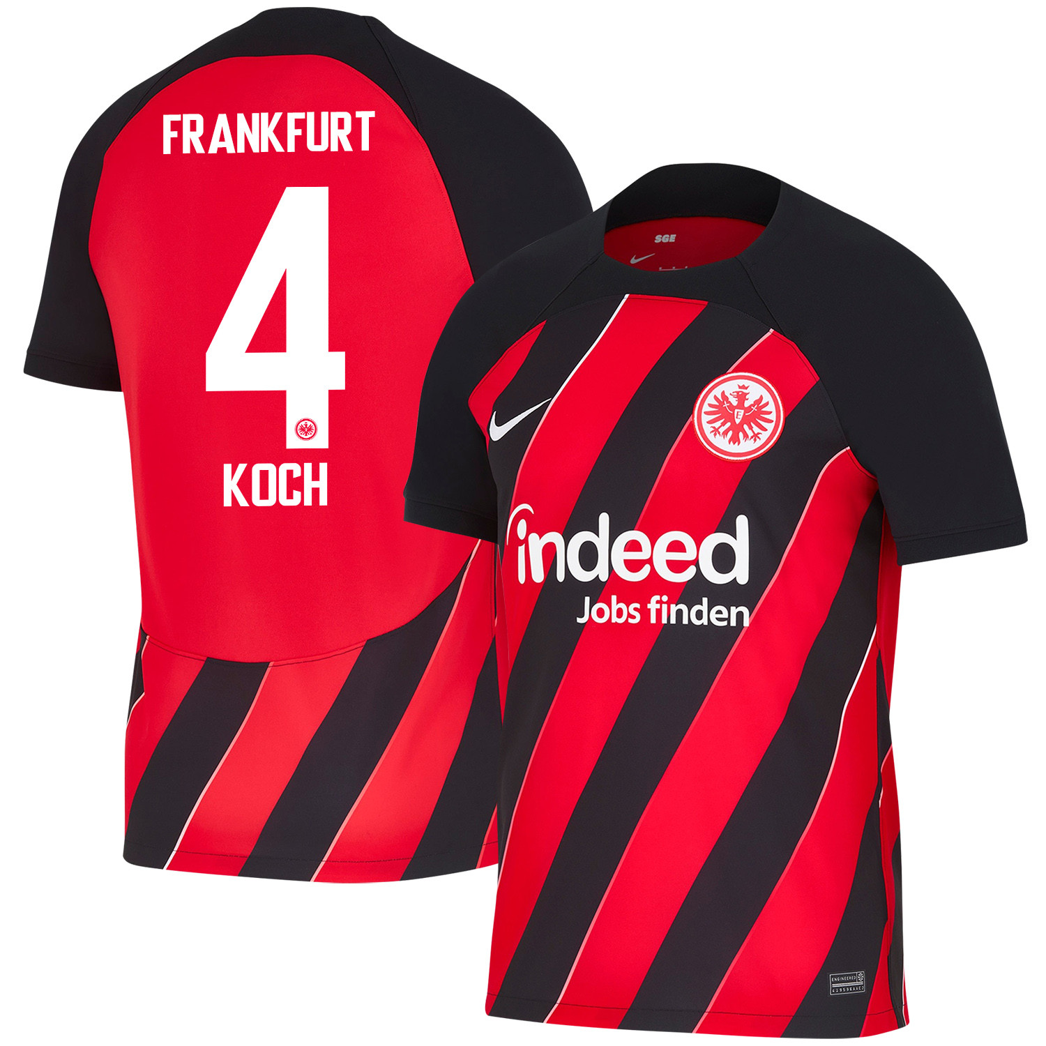 Robin Koch 4 Eintracht Frankfurt 2023-24 Home Men Jersey – Red