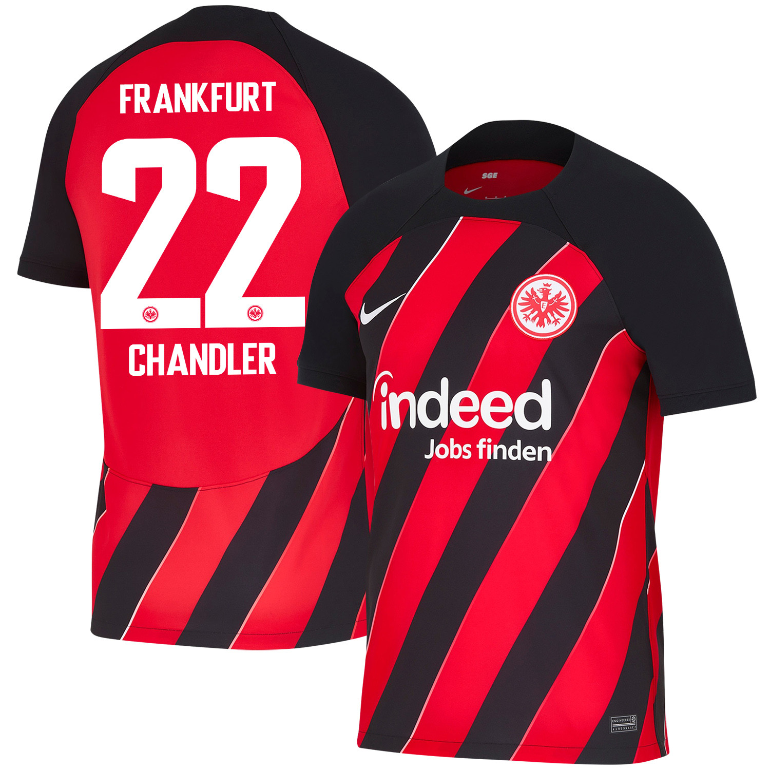 Timothy Chandler 22 Eintracht Frankfurt 2023-24 Home Men Jersey – Red