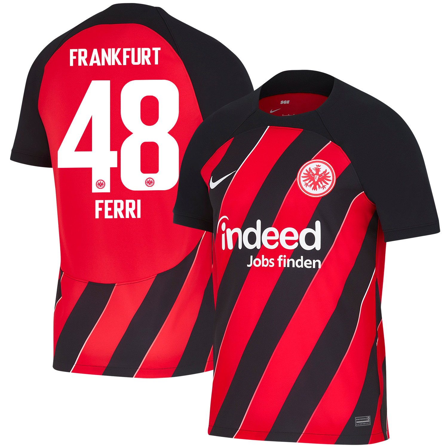 Nacho Ferri 48 Eintracht Frankfurt 2023-24 Home Men Jersey – Red