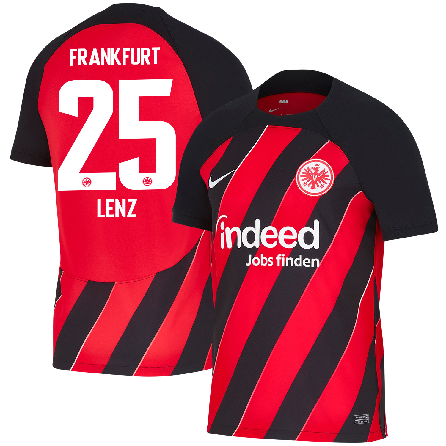 Christopher Lenz 25 Eintracht Frankfurt 2023-24 Home Men Jersey – Red