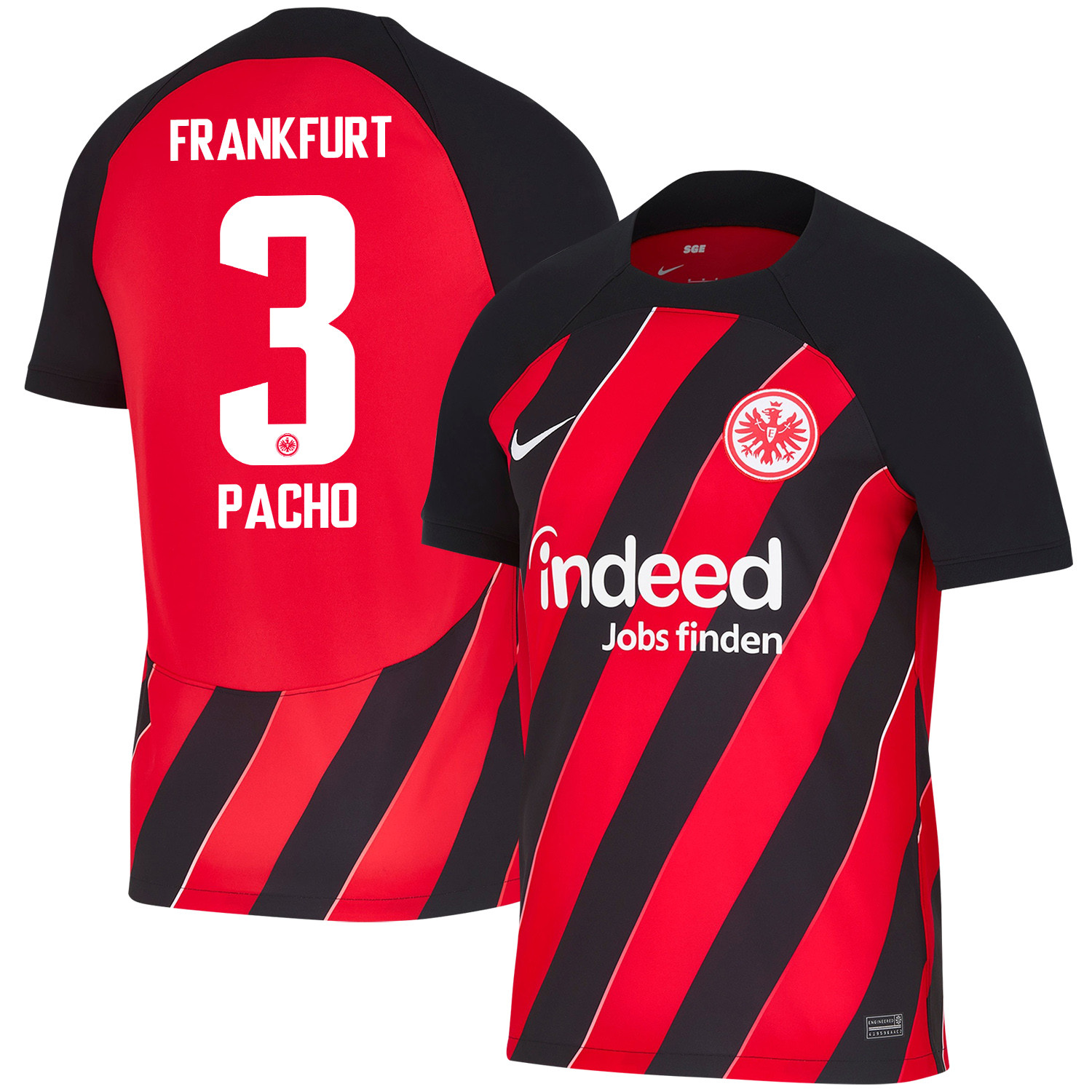 Willian Pacho 3 Eintracht Frankfurt 2023-24 Home Men Jersey – Red