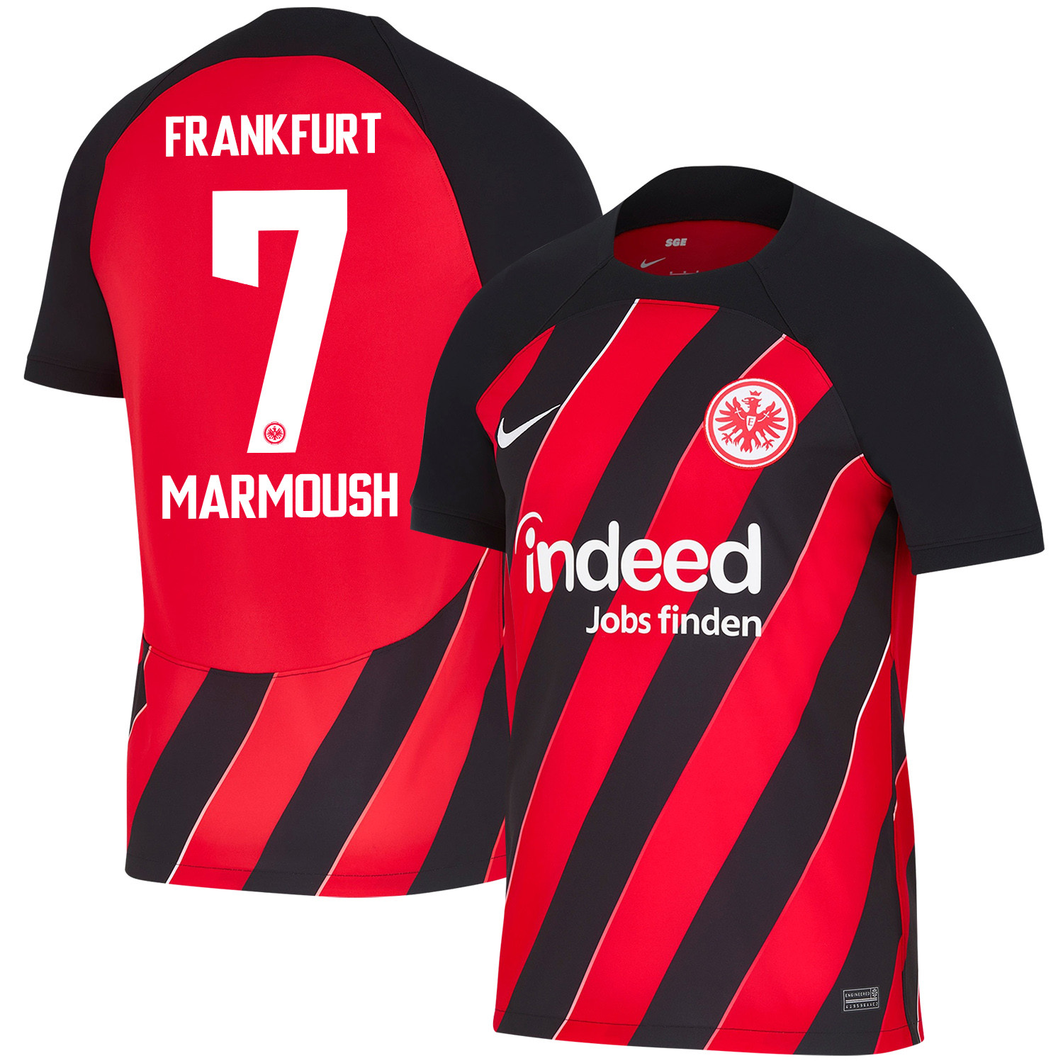 Omar Marmoush 7 Eintracht Frankfurt 2023-24 Home Men Jersey – Red