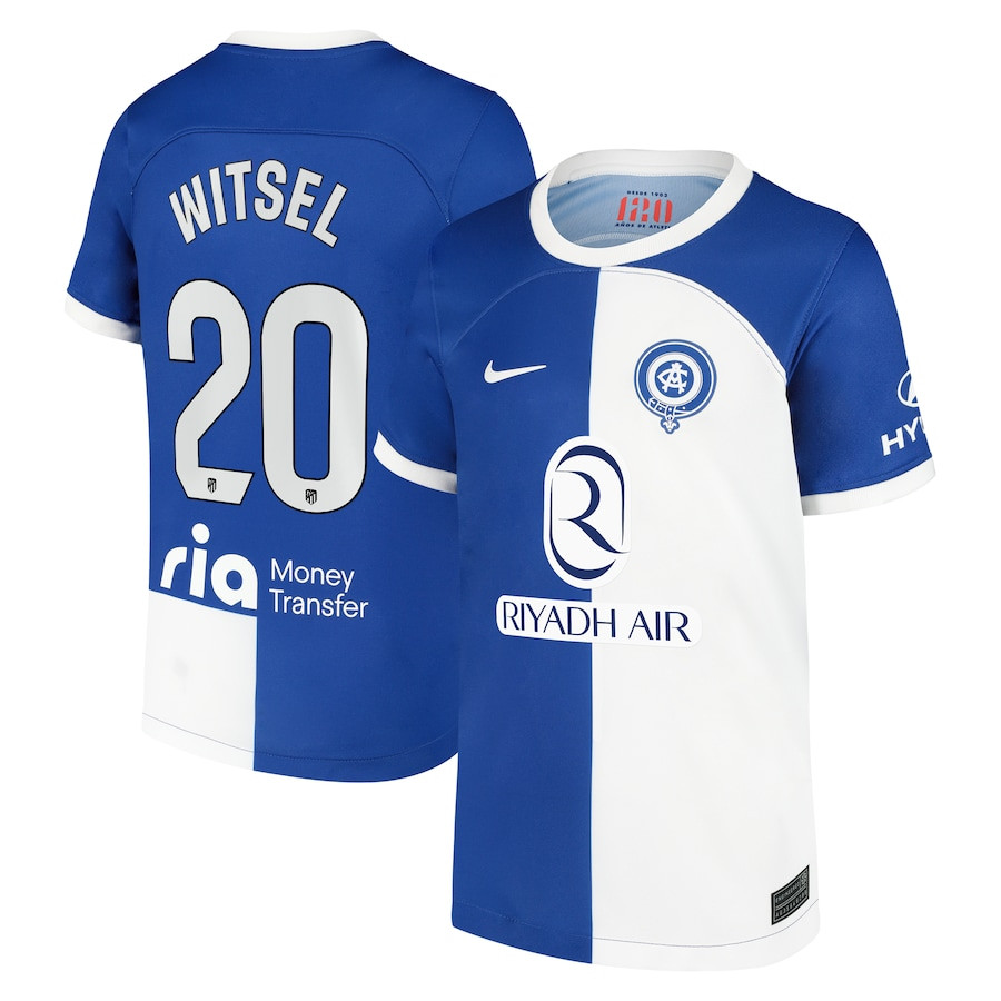 Axel Witsel 20 Atletico de Madrid 2023/24 Away Stadium YOUTH Jersey – Royal