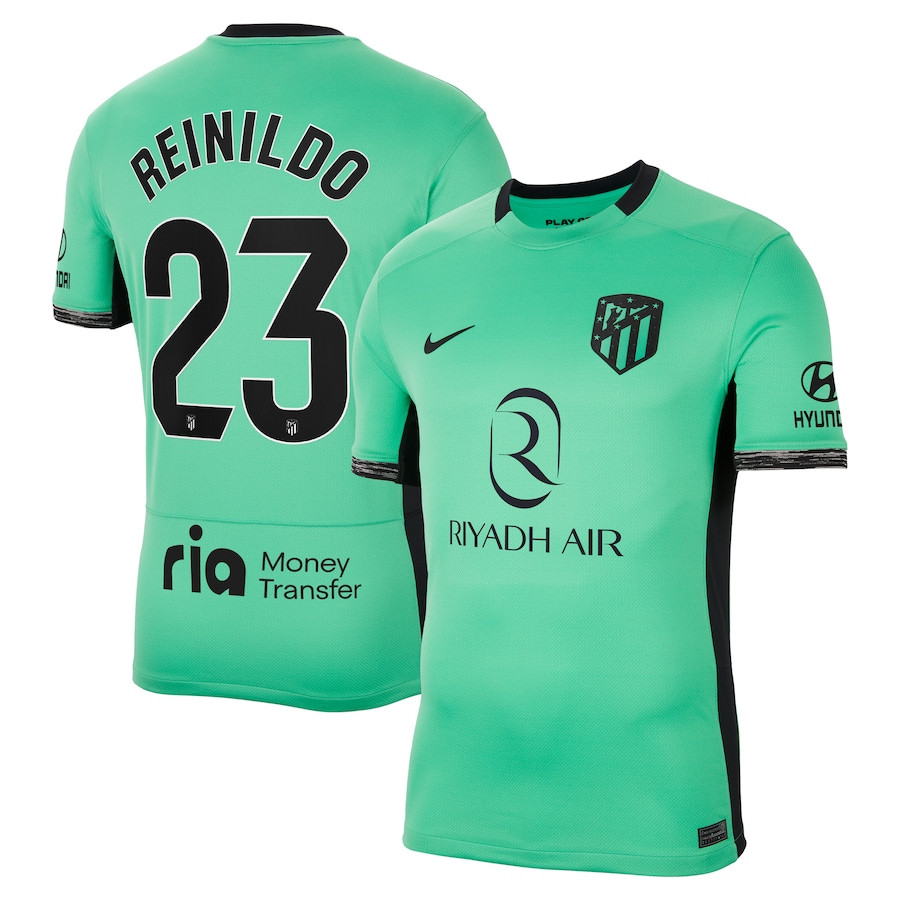 Reinildo Mandava 23 Atletico de Madrid 2023/24 Third Stadium Men Jersey – Turquoise