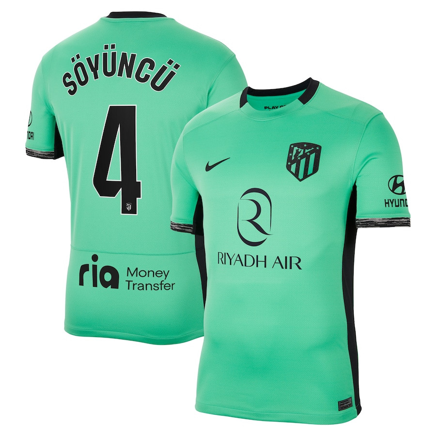 aglar Sync 4 Atletico de Madrid 2023/24 Third Stadium Men Jersey – Turquoise