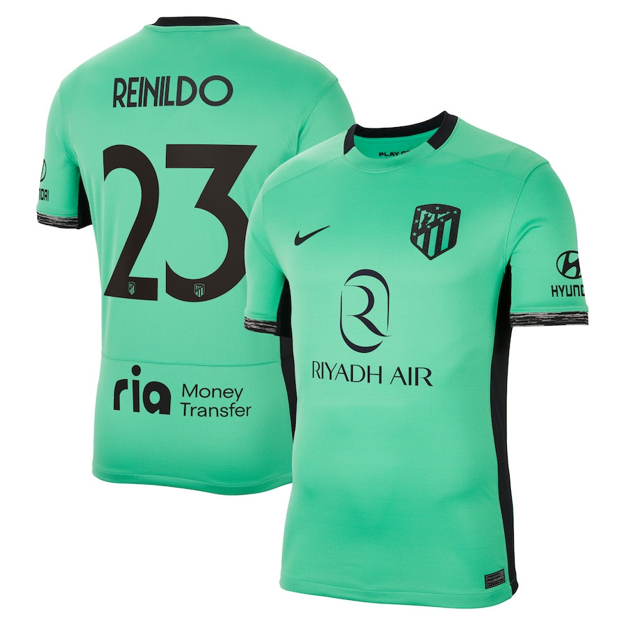 Reinildo Mandava 23 Atletico de Madrid 2023/24 Third Metropolitano Stadium Men Jersey – Turquoise