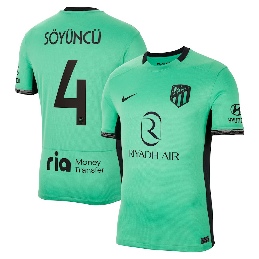 aglar Sync 4 Atletico de Madrid 2023/24 Third Metropolitano Stadium Men Jersey – Turquoise