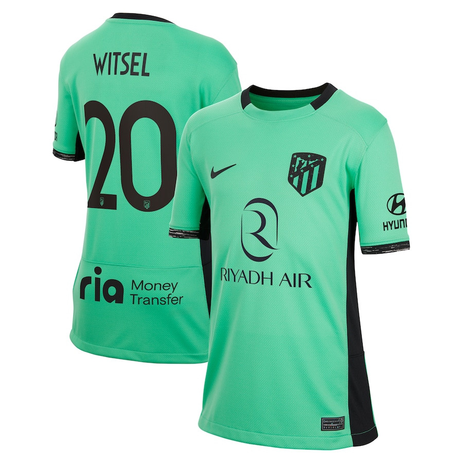 Axel Witsel 20 Atletico de Madrid 2023/24 Third Metropolitano Stadium YOUTH Jersey – Turquoise