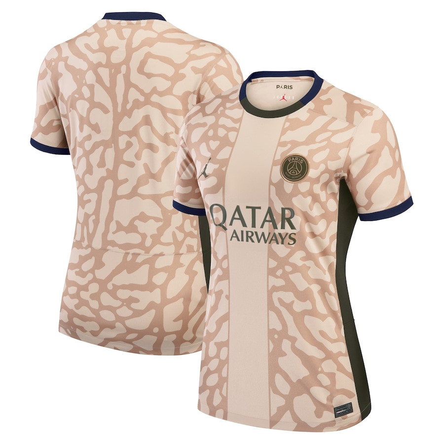 Paris Saint-Germain 2023/24 Fourth Stadium Women Jersey – Tan