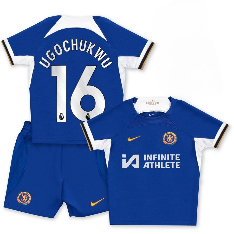 Lesley Ugochukwu 16 Chelsea 2023-24 Home Stadium YOUTH Kit Jersey – Blue