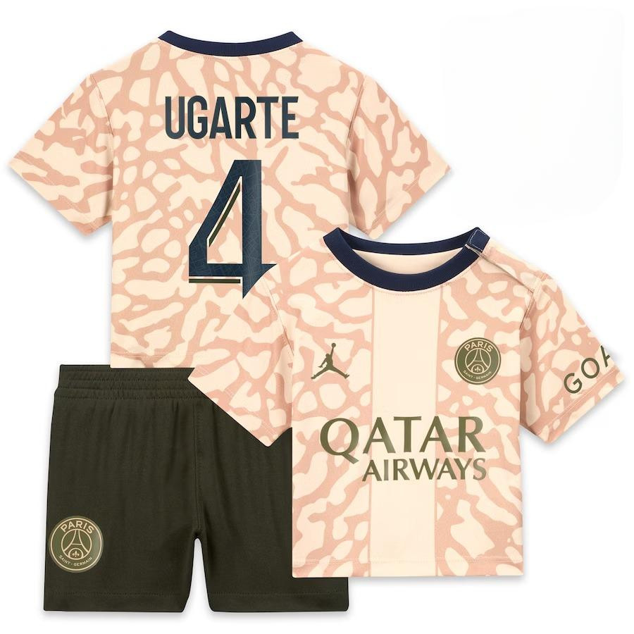 Manuel Ugarte 4 Paris Saint-Germain 2023/24 Fourth YOUTH Kit Jersey – Tan