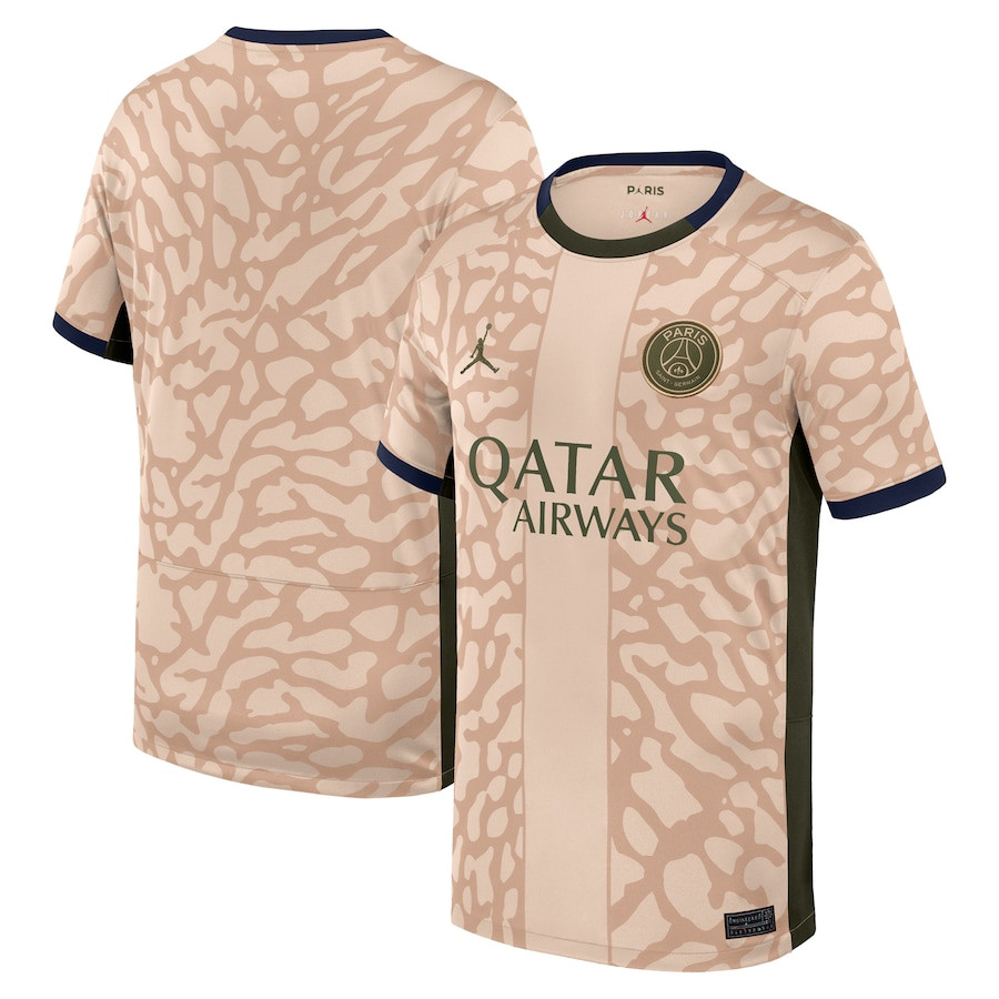 Paris Saint-Germain 2023/24 Fourth Stadium YOUTH Jersey – Tan