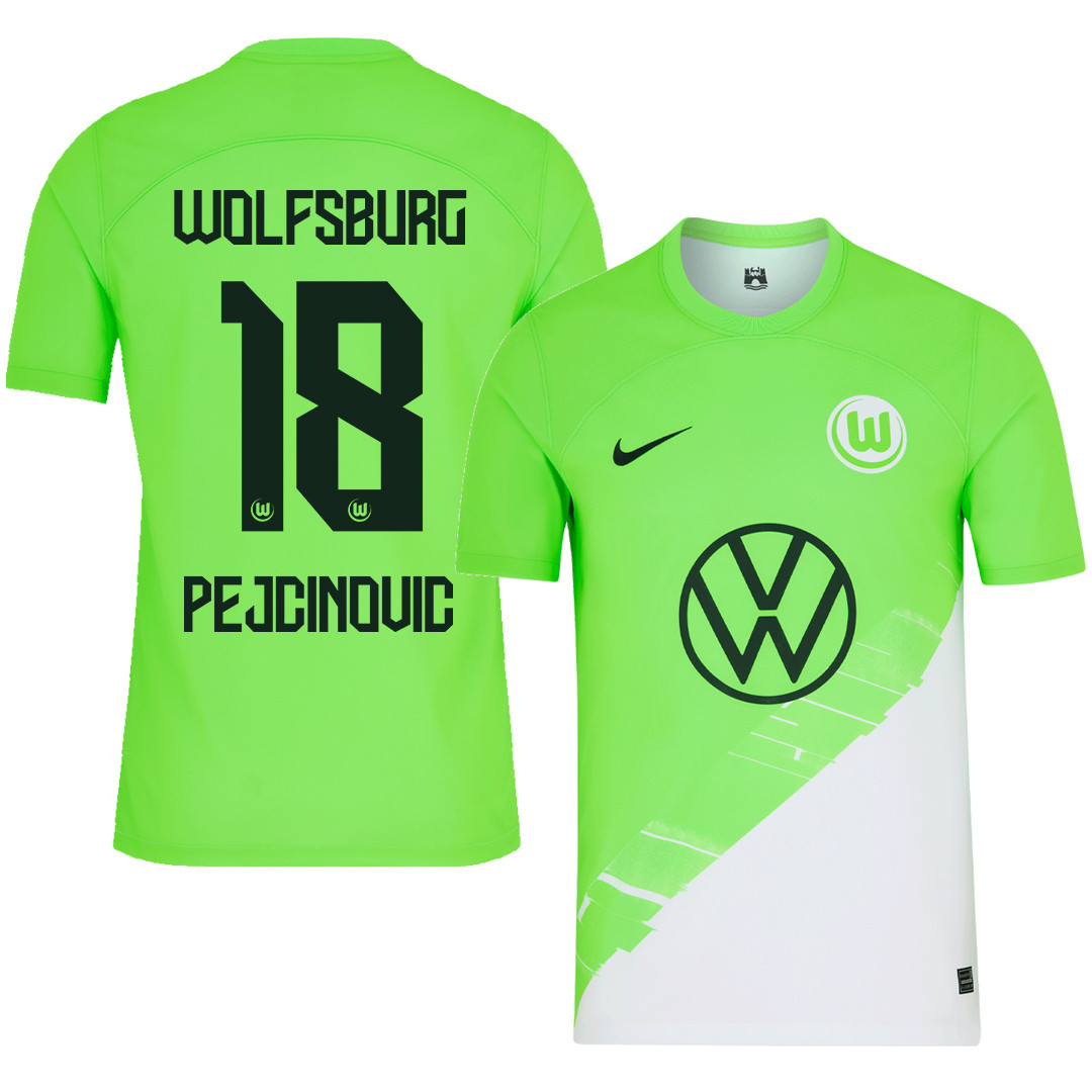 Dzenan Pejcinovic 18 VfL Wolfsburg 2023-24 Home Men Jersey – Green