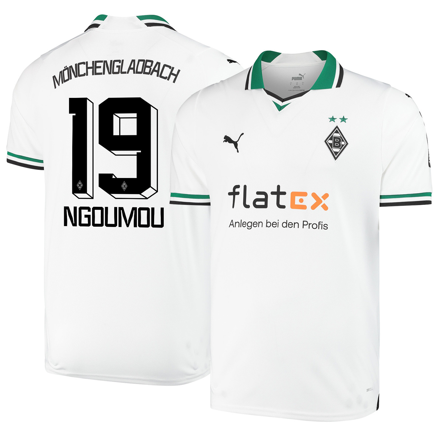 Nathan Ngoumou 19 Borussia Mnchengladbach 2023-24 Home Men Jersey – White