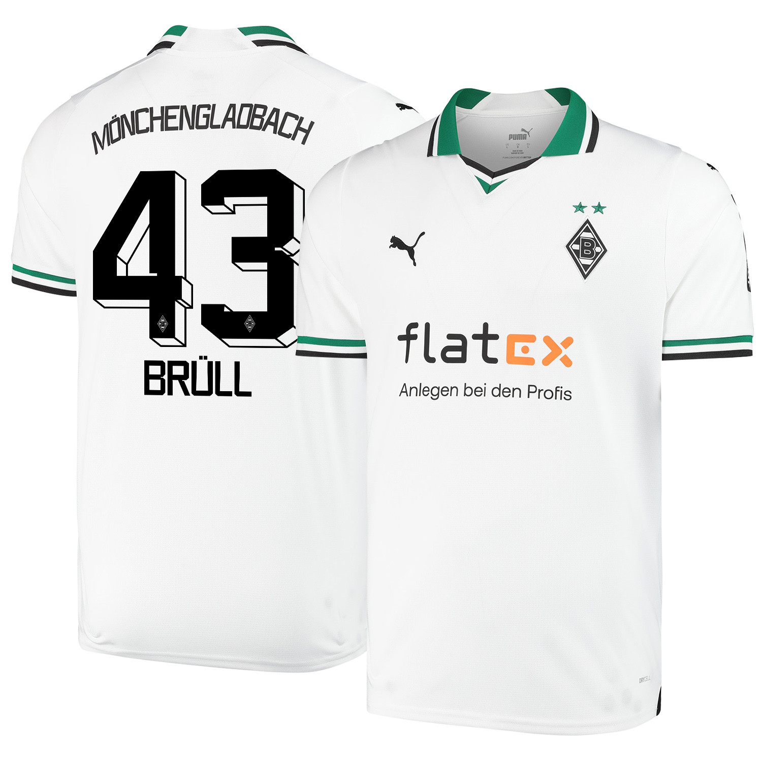 Max Brll 43 Borussia Mnchengladbach 2023-24 Home Men Jersey – White