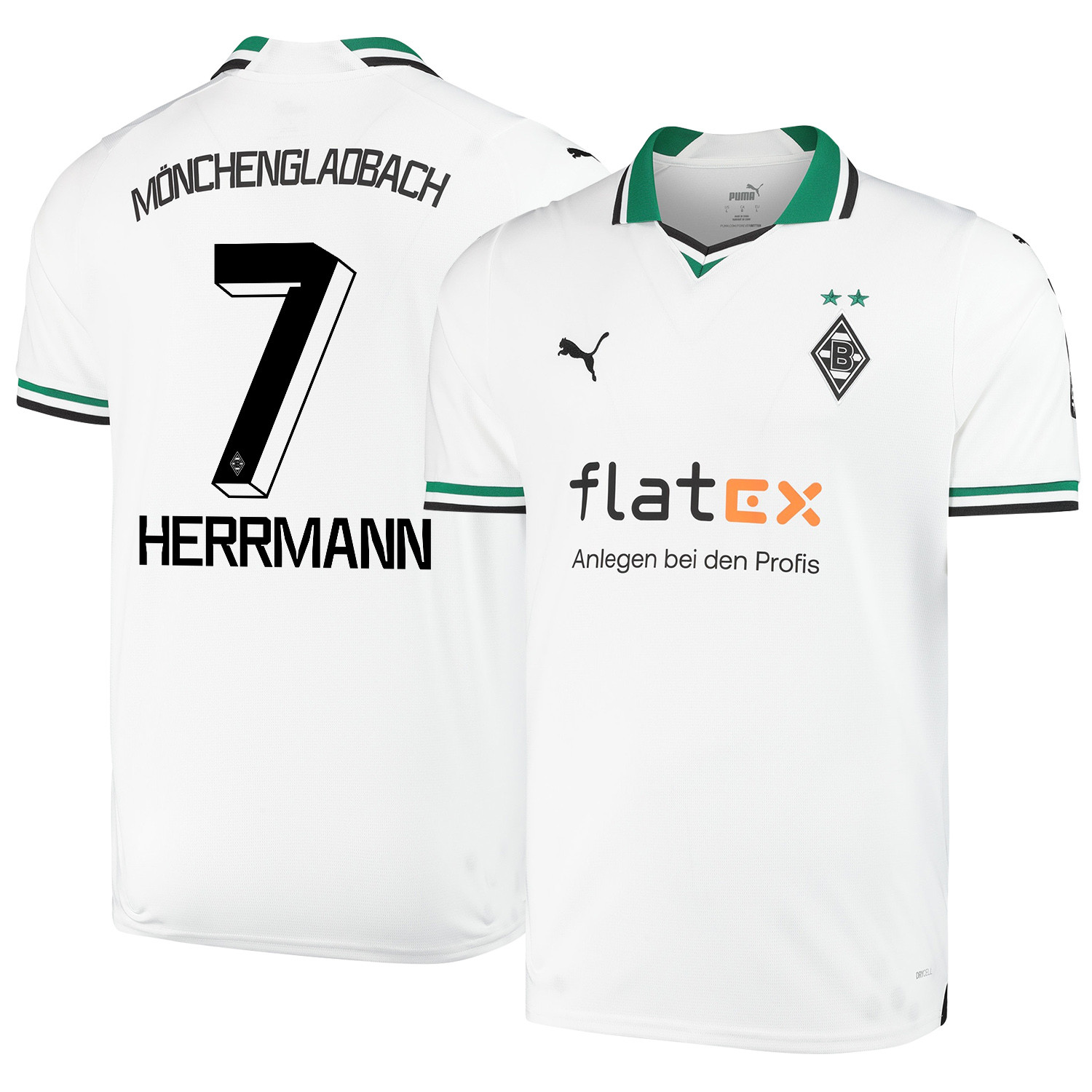 Patrick Herrmann 7 Borussia Mnchengladbach 2023-24 Home Men Jersey – White