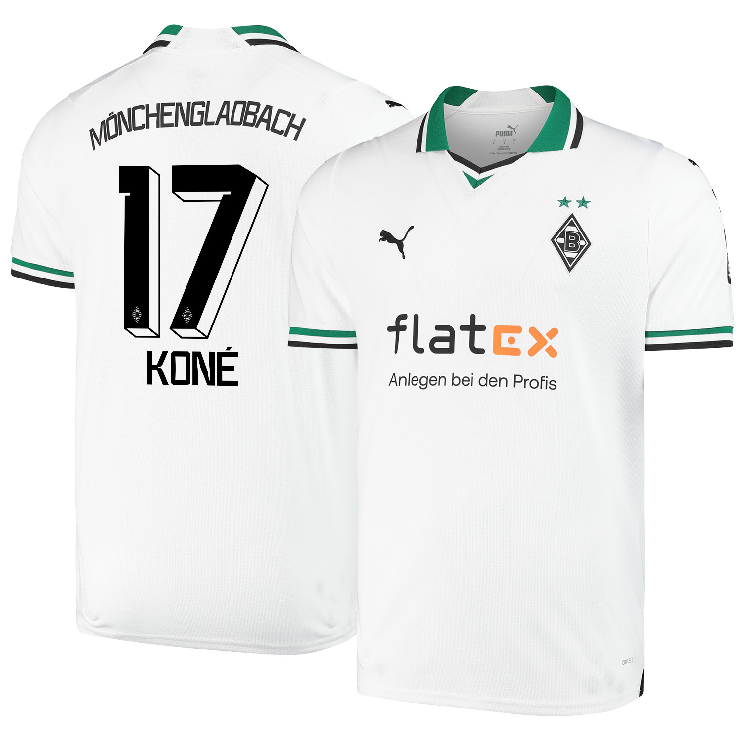Manu Kon 17 Borussia Mnchengladbach 2023-24 Home Men Jersey – White
