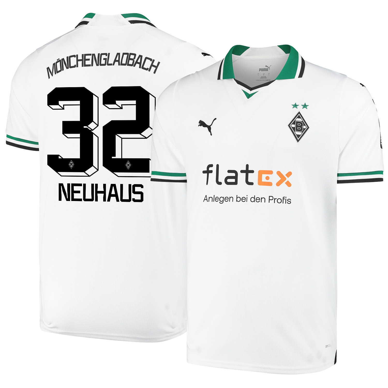 Florian Neuhaus 32 Borussia Mnchengladbach 2023-24 Home Men Jersey – White