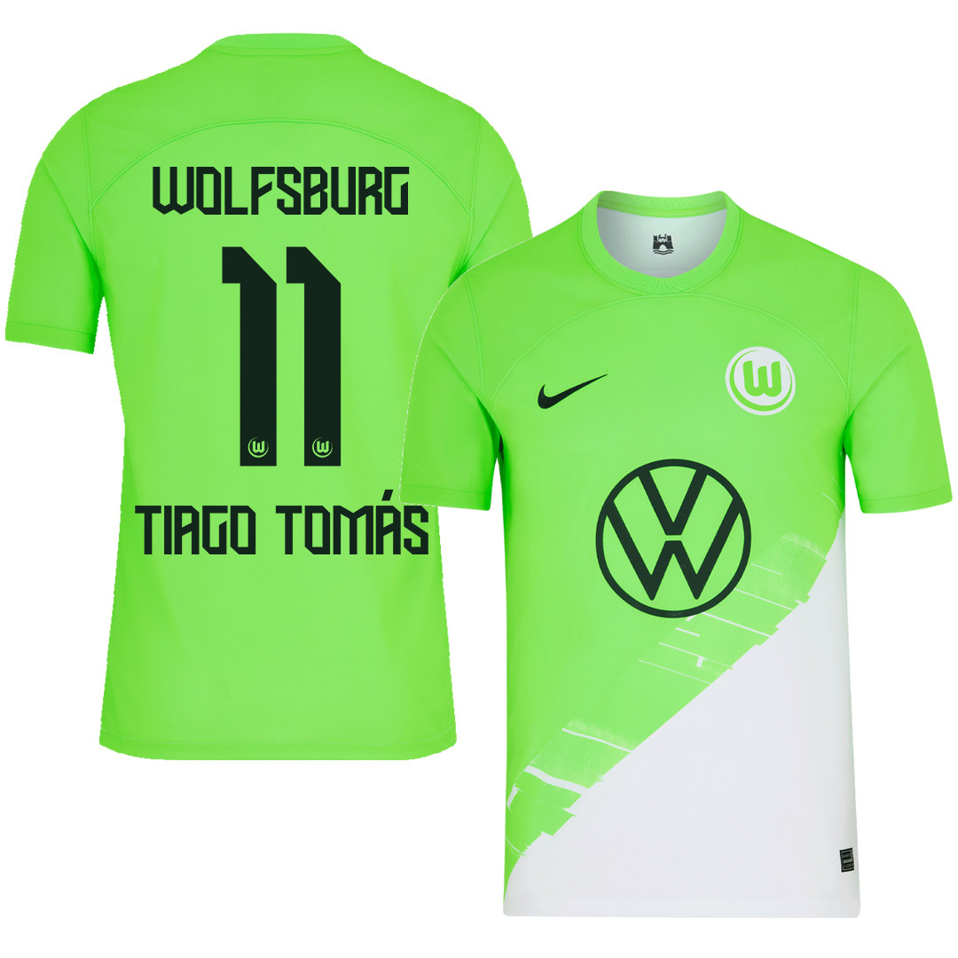Tiago Toms 11 VfL Wolfsburg 2023-24 Home Men Jersey – Green